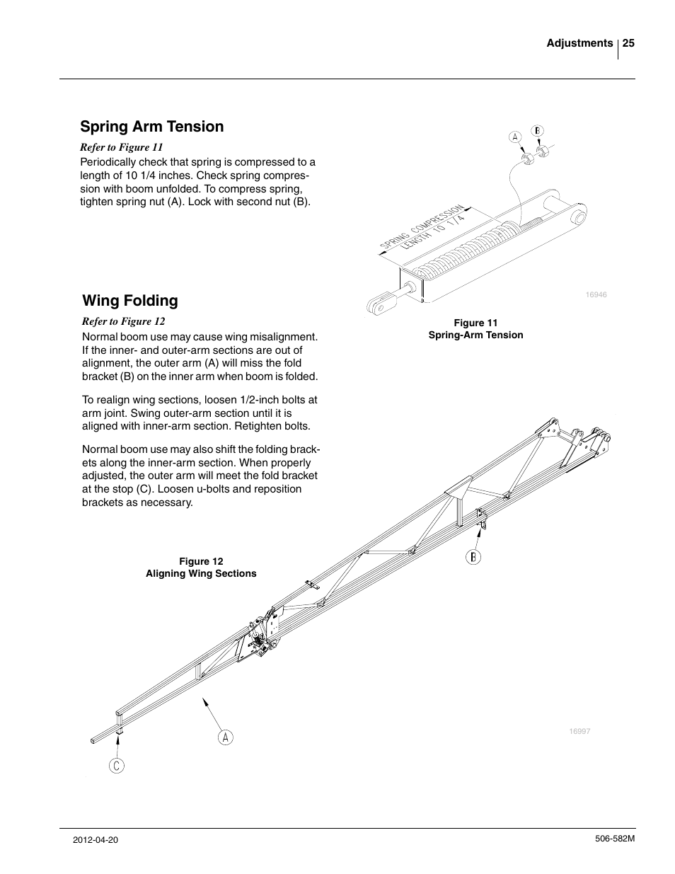 Spring arm tension, Wing folding | Great Plains CF600 Operator Manual User Manual | Page 27 / 38