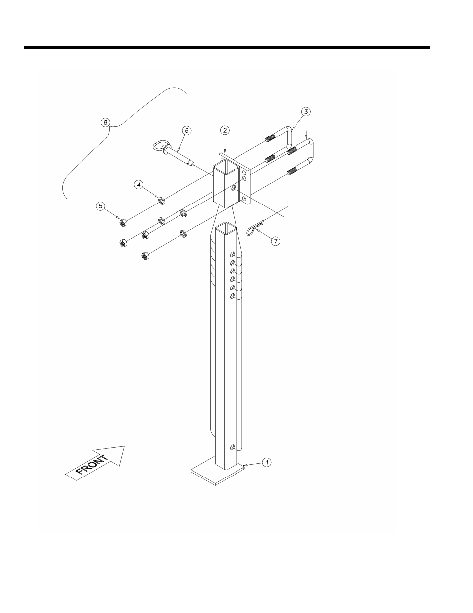 Rear jack stand | Great Plains 4000TM Parts Manual User Manual | Page 100 / 106