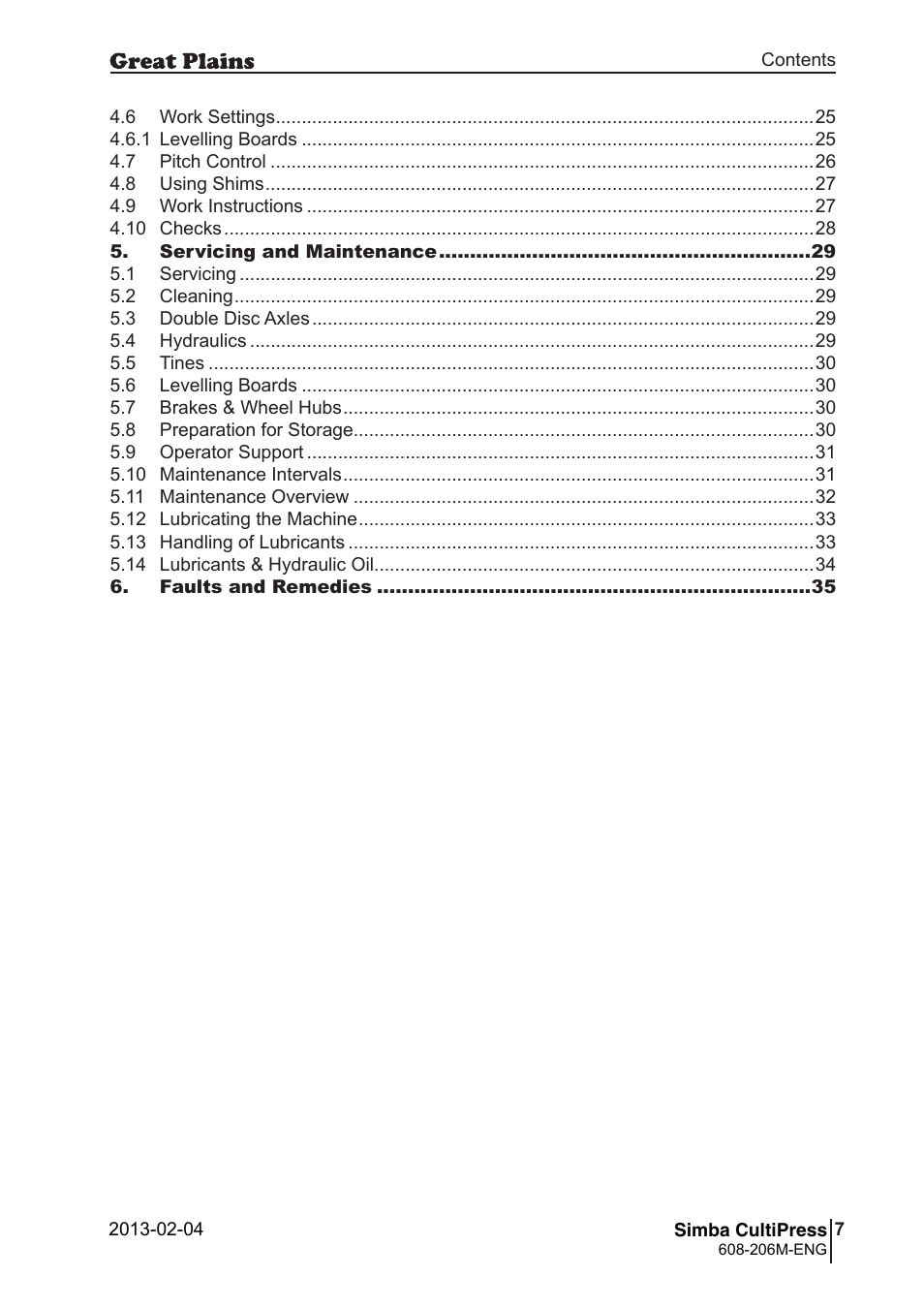 Great Plains Simba Culti Press Operator Manual User Manual | Page 7 / 38