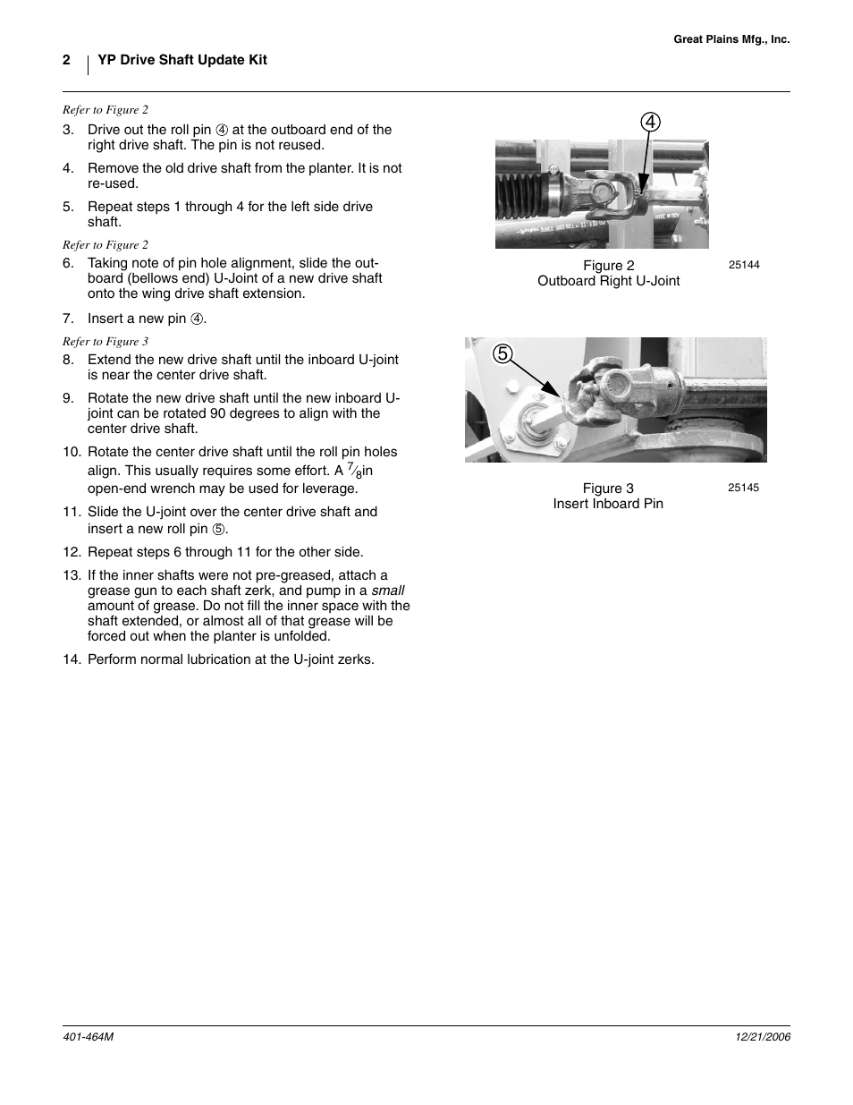 Great Plains YP Drive Shaft Update Kit User Manual | Page 2 / 3