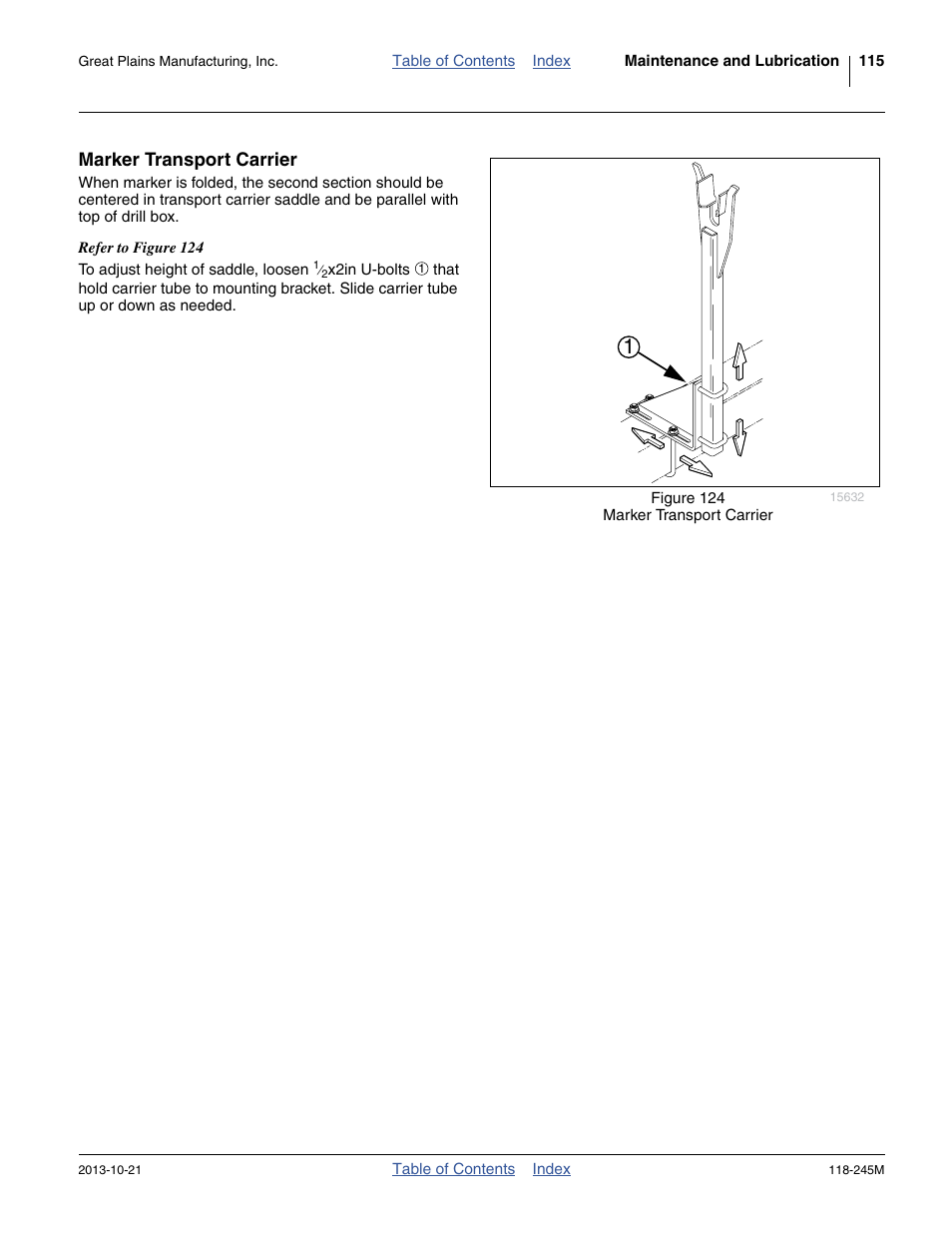 Marker transport carrier | Great Plains 2510HDP Operator Manual User Manual | Page 119 / 180