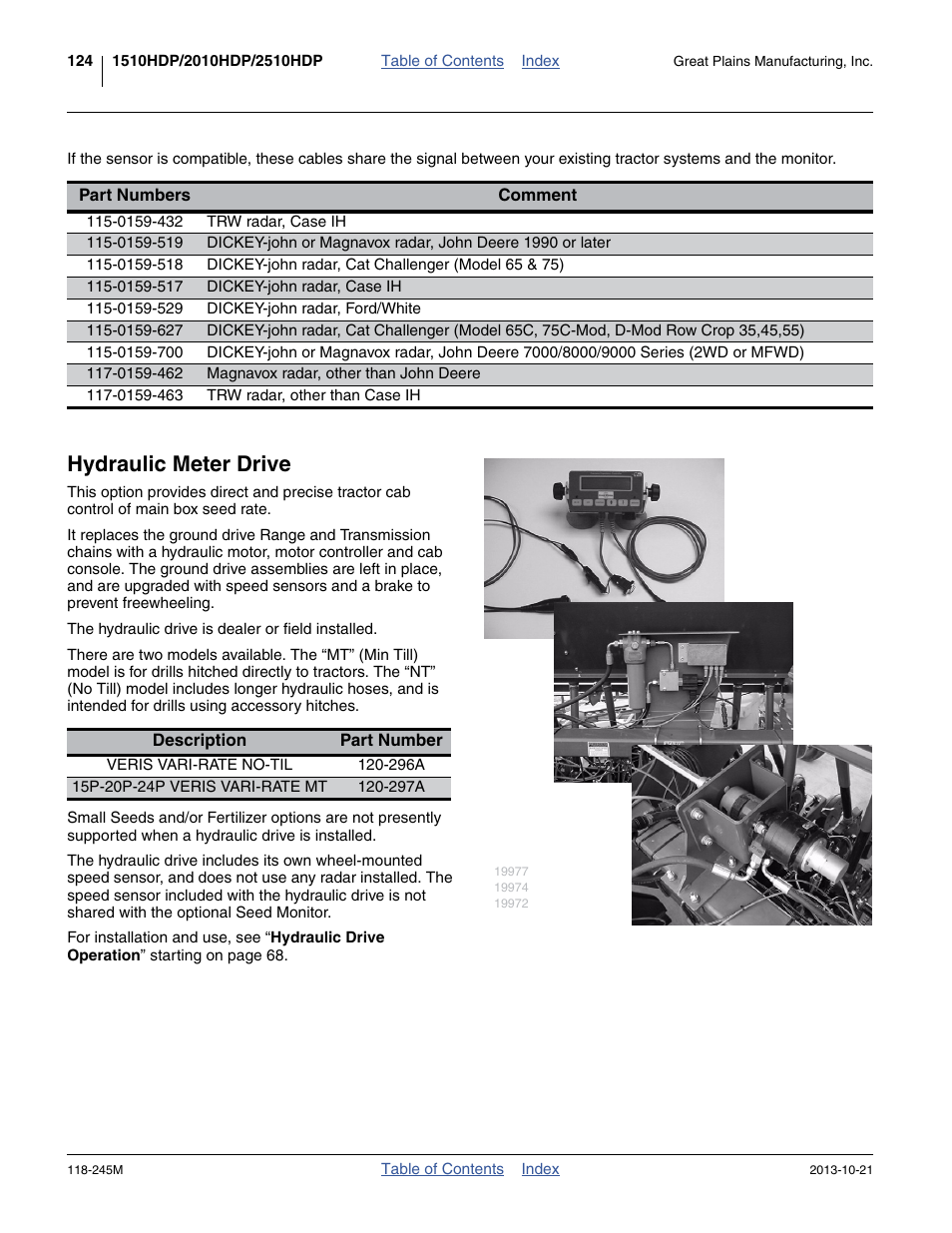 Hydraulic meter drive | Great Plains 2510HDP Operator Manual User Manual | Page 128 / 180