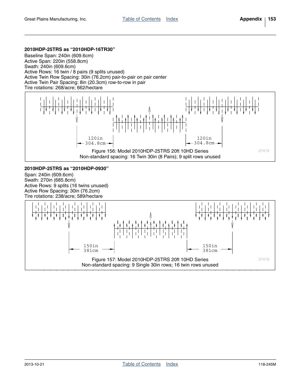 2010hdp-25trs as “2010hdp-16tr30, 2010hdp-25trs as “2010hdp-0930 | Great Plains 2510HDP Operator Manual User Manual | Page 157 / 180