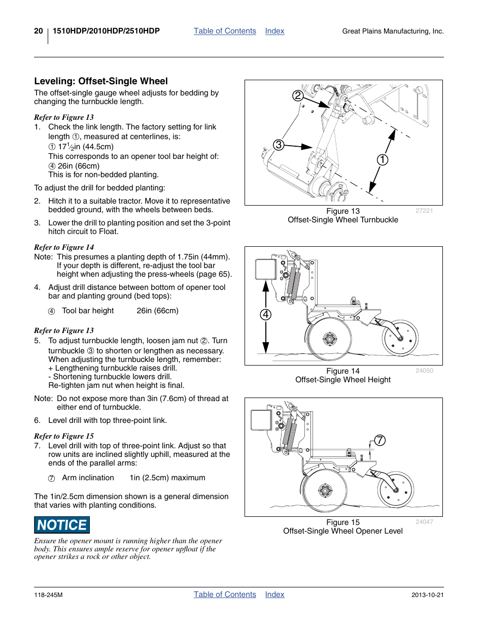 Leveling: offset-single wheel | Great Plains 2510HDP Operator Manual User Manual | Page 24 / 180