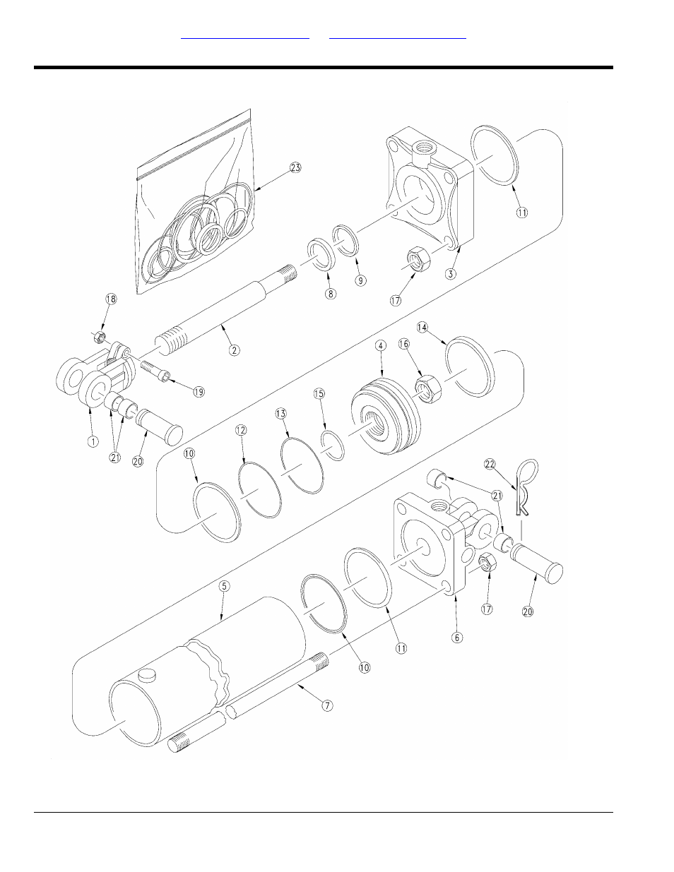 Hydraulic cylinder (810-646c 4.75x20x1.75 rod) | Great Plains YP1220 Parts Manual User Manual | Page 106 / 136