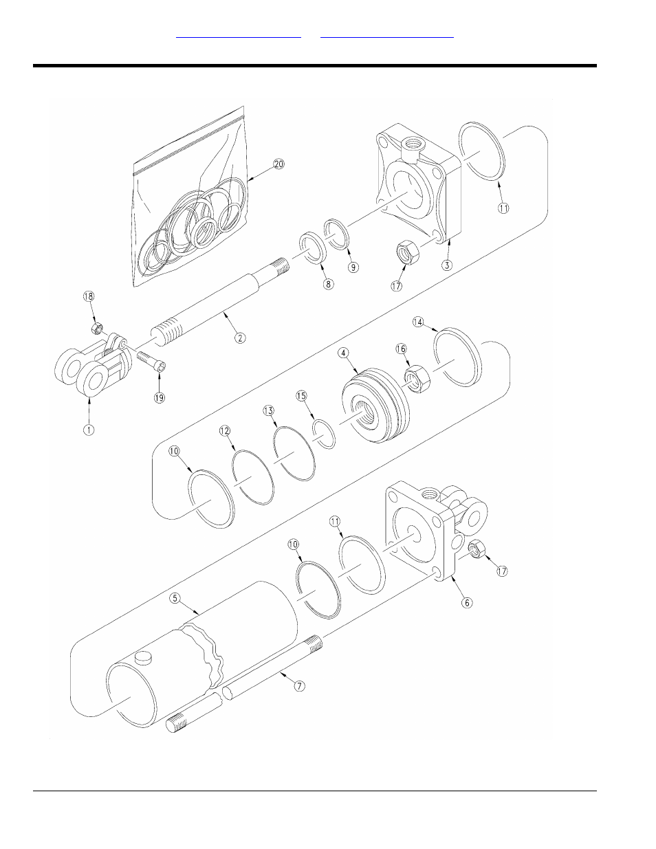 Hydraulic cylinder (810-698c 5.0 x 10 x 2.0 rod) | Great Plains YP1220 Parts Manual User Manual | Page 112 / 136