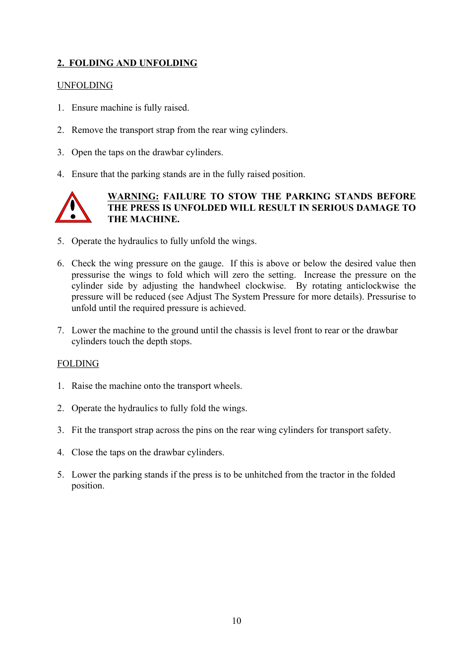Great Plains Uni-Press User Manual | Page 10 / 20