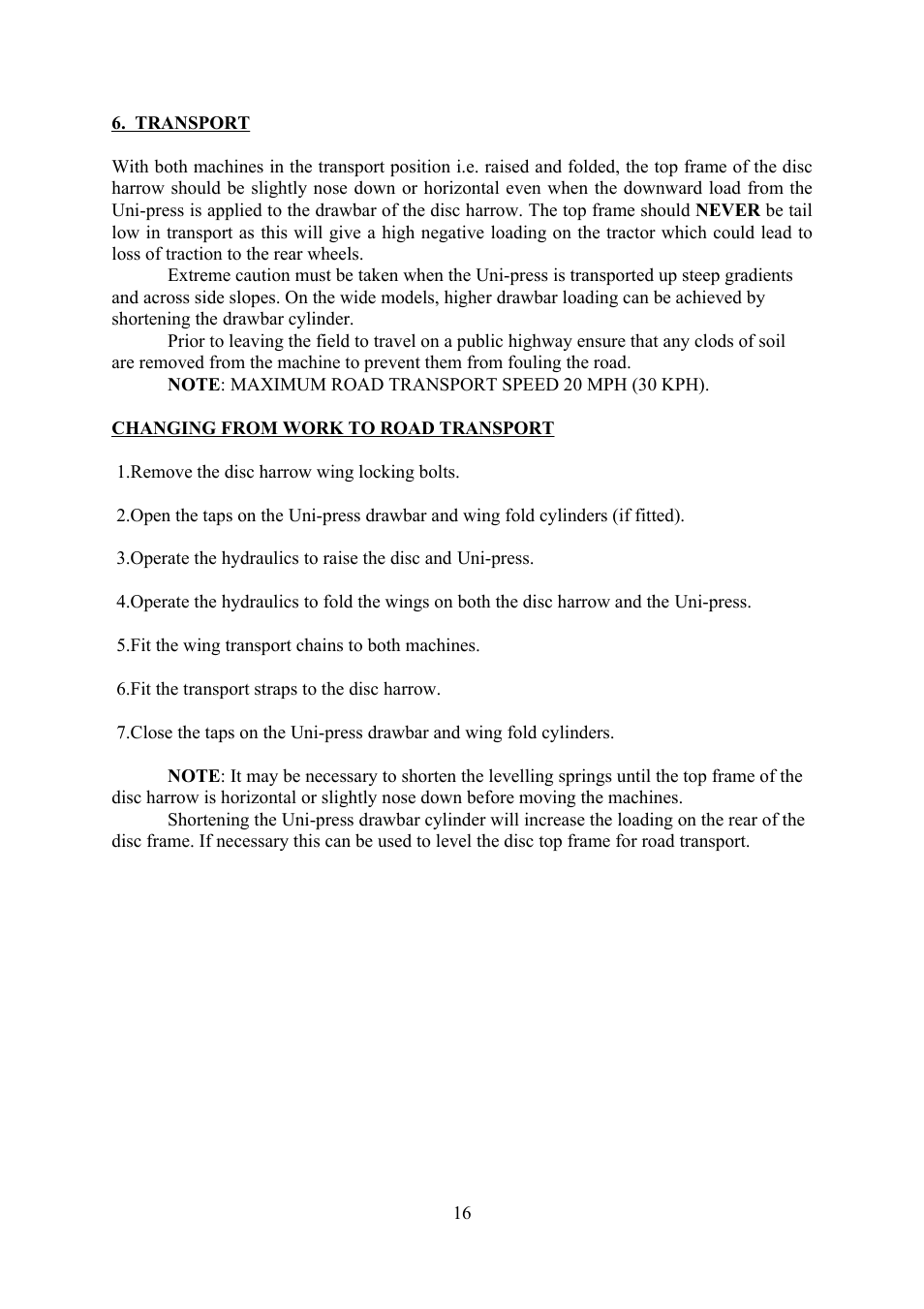 Great Plains Uni-Press User Manual | Page 16 / 20
