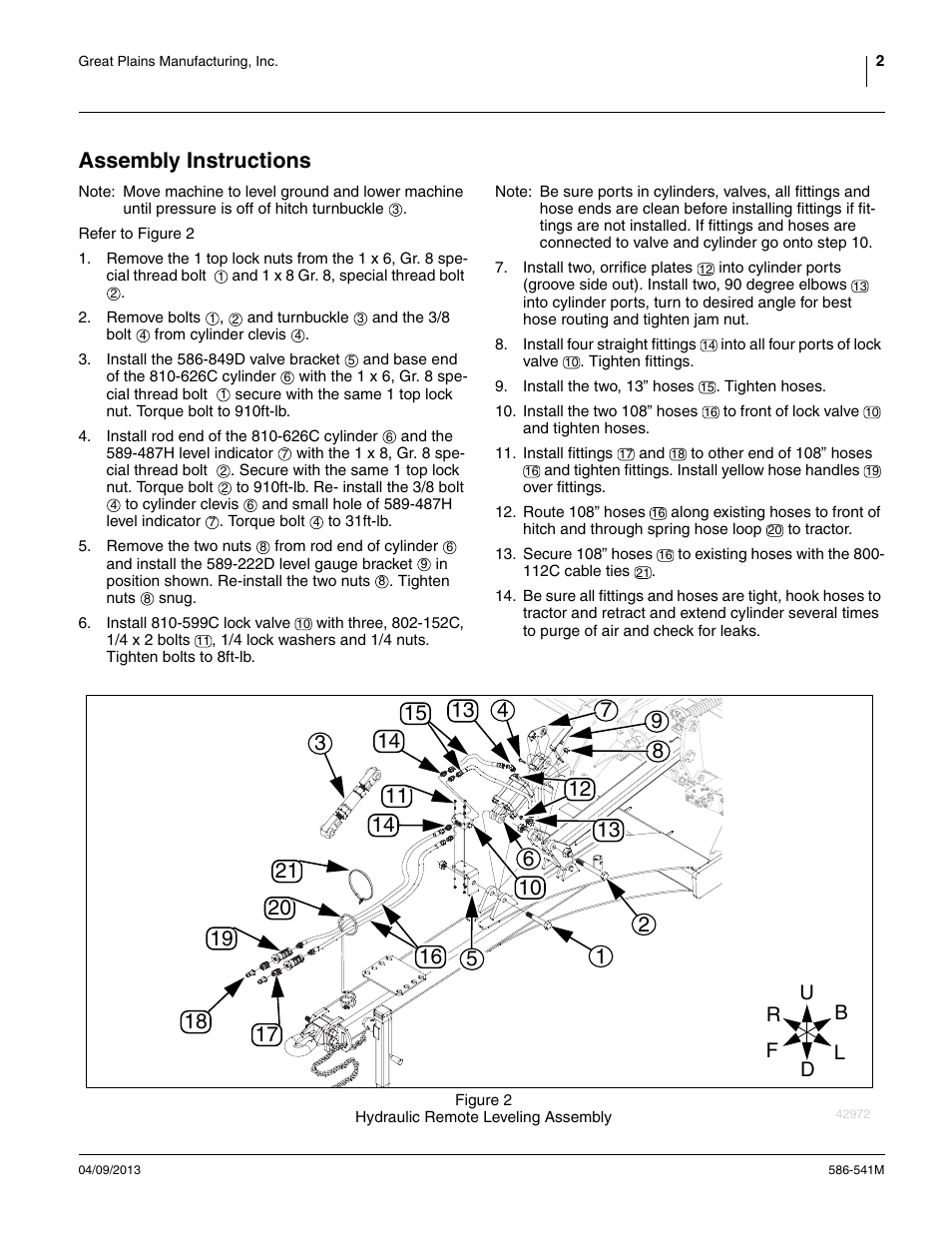 Assembly instructions | Great Plains 4000TM User Manual | Page 2 / 3