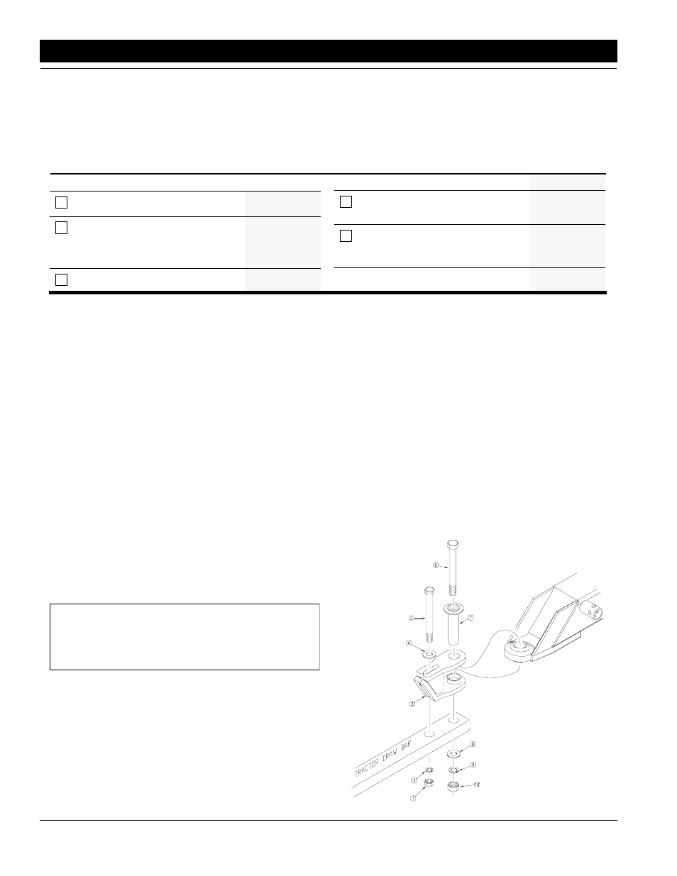 Assembling the all seeds hitch, Tractor drawbar hookup | Great Plains AS20 Operator Manual User Manual | Page 10 / 36