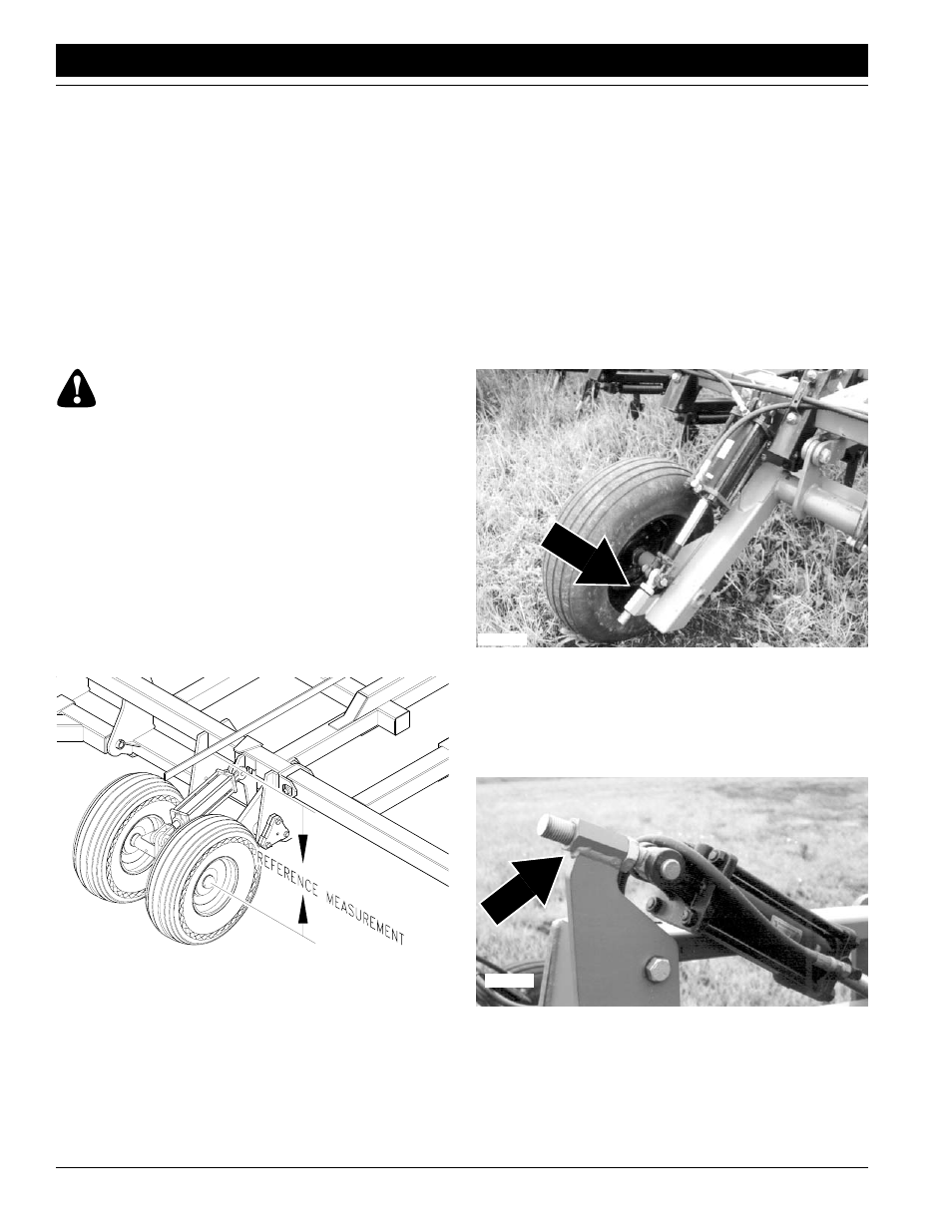 Side-to-side frame leveling, Foot drill, Warning | Great Plains ADI334 Operator Manual User Manual | Page 16 / 39