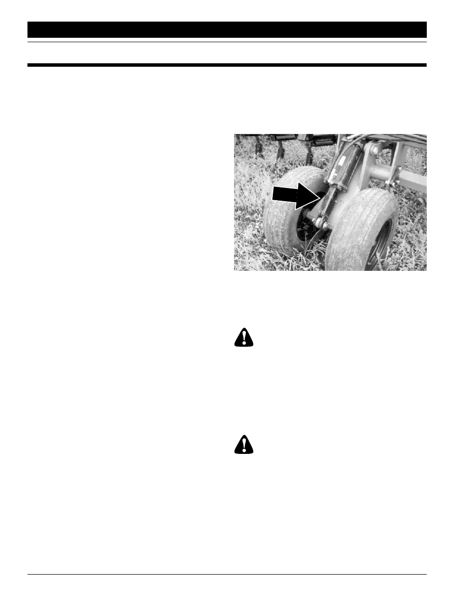 Section 2 operating instructions, Rephasing lift system lift cylinder channel locks, Folding the drill | Danger | Great Plains ADI334 Operator Manual User Manual | Page 18 / 39