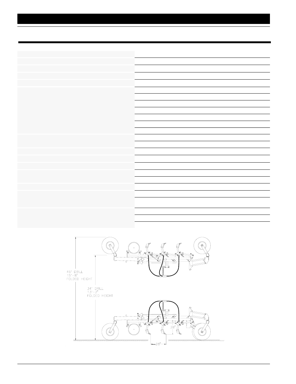 Section 7 specifications and capacities, Specifications and capacities | Great Plains ADI334 Operator Manual User Manual | Page 32 / 39