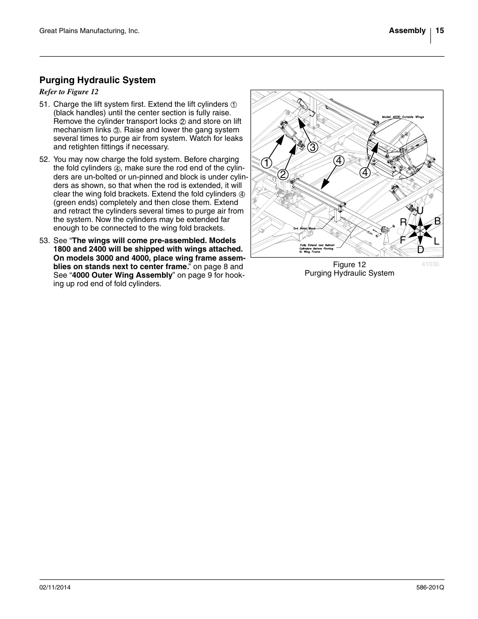 Purging hydraulic system | Great Plains 4000TT Predelivery Manual User Manual | Page 19 / 72