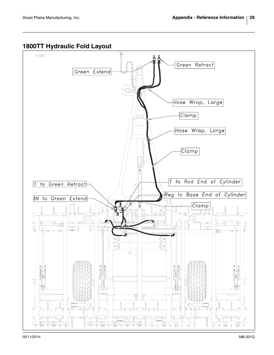 1800tt hydraulic fold layout | Great Plains 4000TT Predelivery Manual User Manual | Page 33 / 72