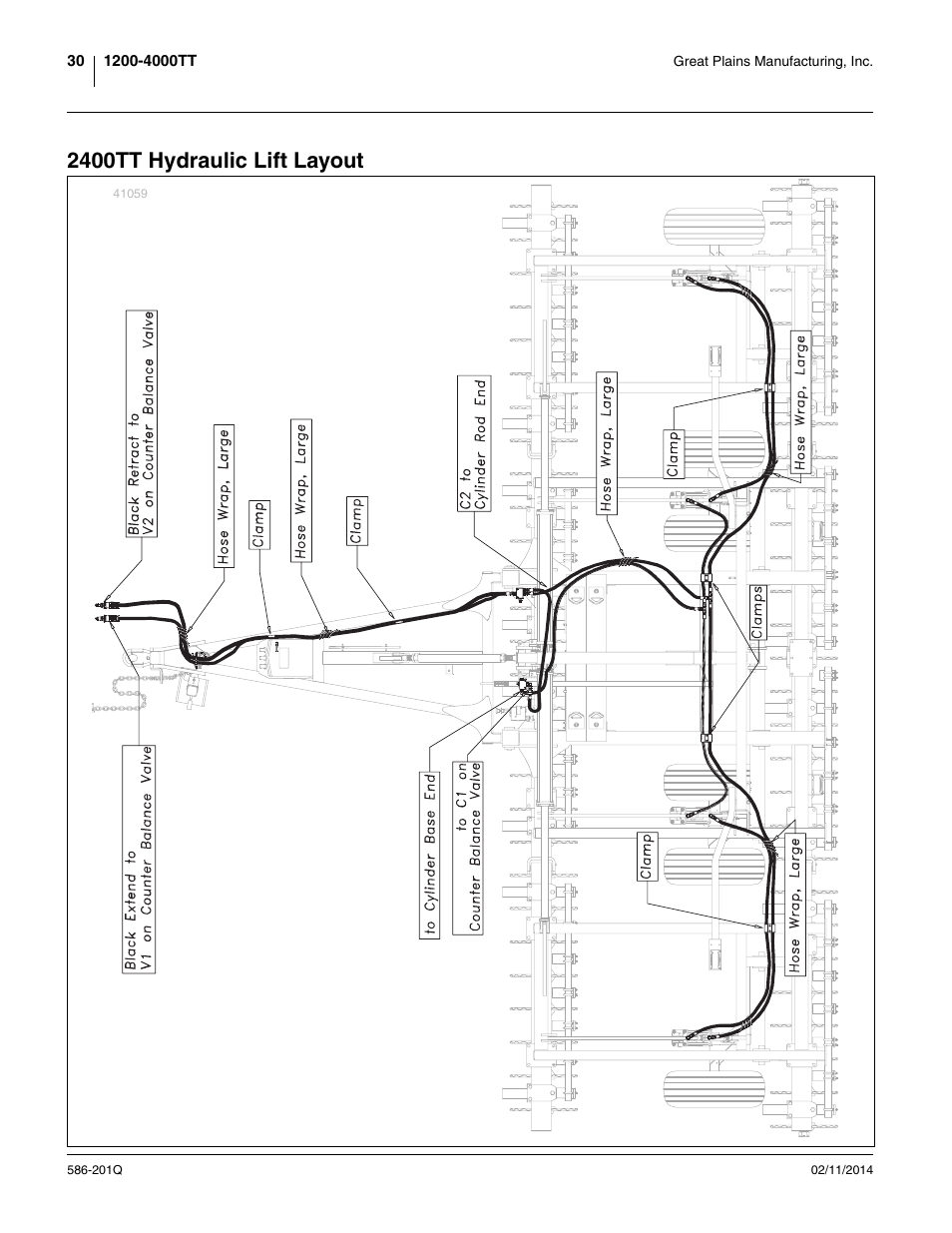 2400tt hydraulic lift layout | Great Plains 4000TT Predelivery Manual User Manual | Page 34 / 72