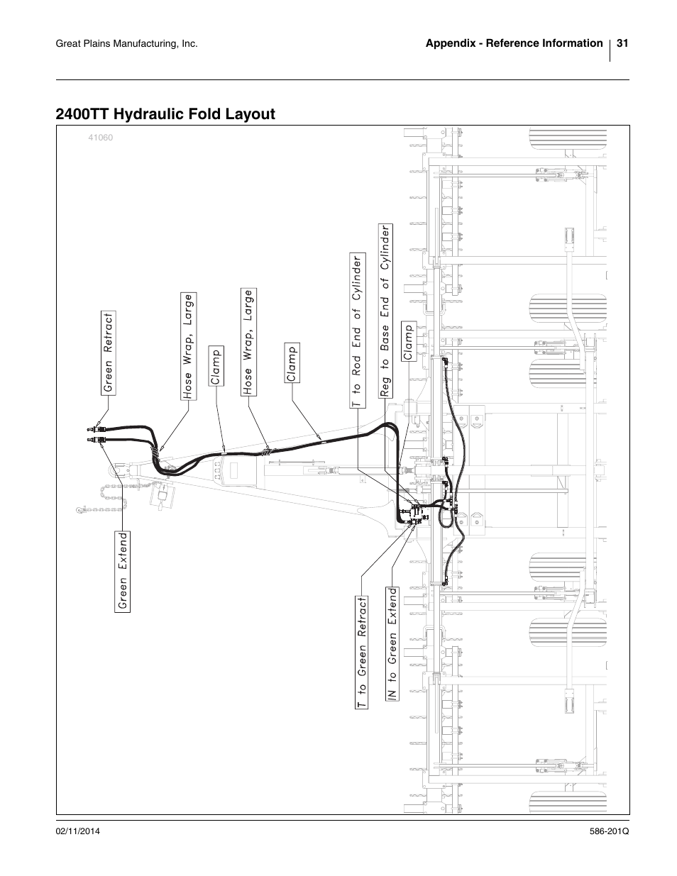 2400tt hydraulic fold layout | Great Plains 4000TT Predelivery Manual User Manual | Page 35 / 72