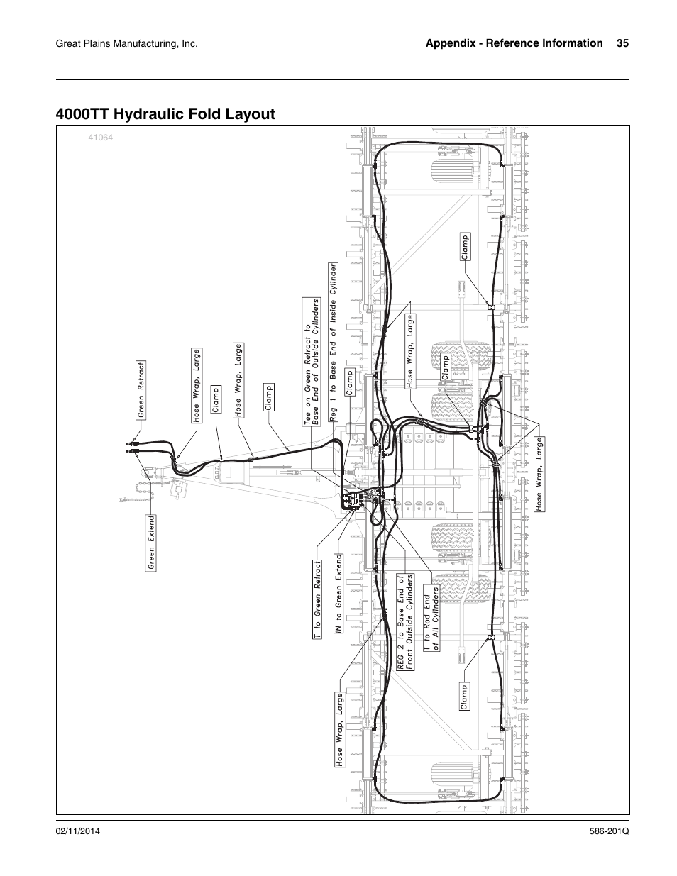 4000tt hydraulic fold layout | Great Plains 4000TT Predelivery Manual User Manual | Page 39 / 72