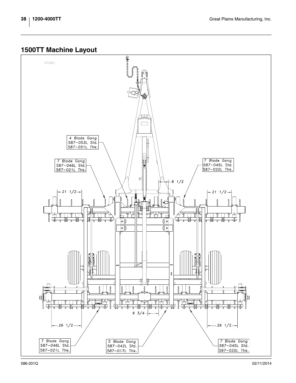 1500tt machine layout | Great Plains 4000TT Predelivery Manual User Manual | Page 42 / 72