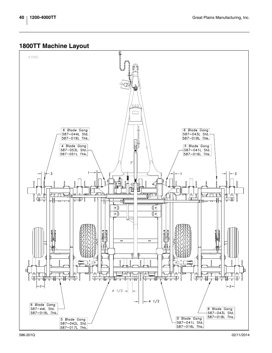 1800tt machine layout | Great Plains 4000TT Predelivery Manual User Manual | Page 44 / 72