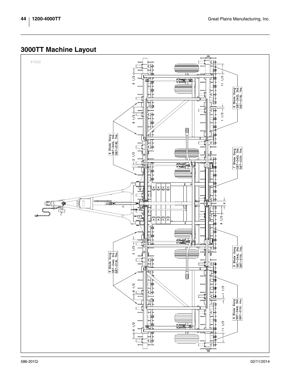 3000tt machine layout | Great Plains 4000TT Predelivery Manual User Manual | Page 48 / 72