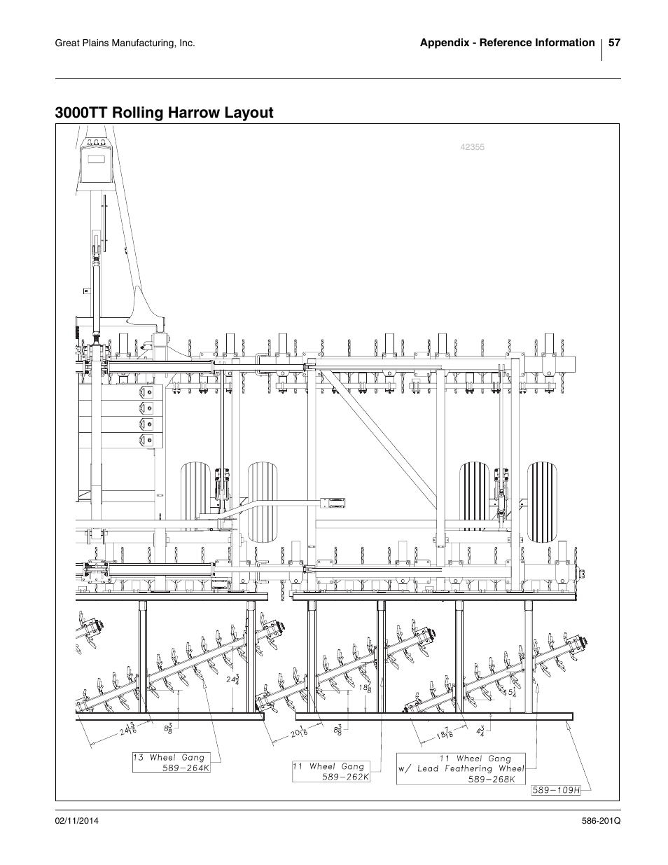 3000tt rolling harrow layout | Great Plains 4000TT Predelivery Manual User Manual | Page 61 / 72