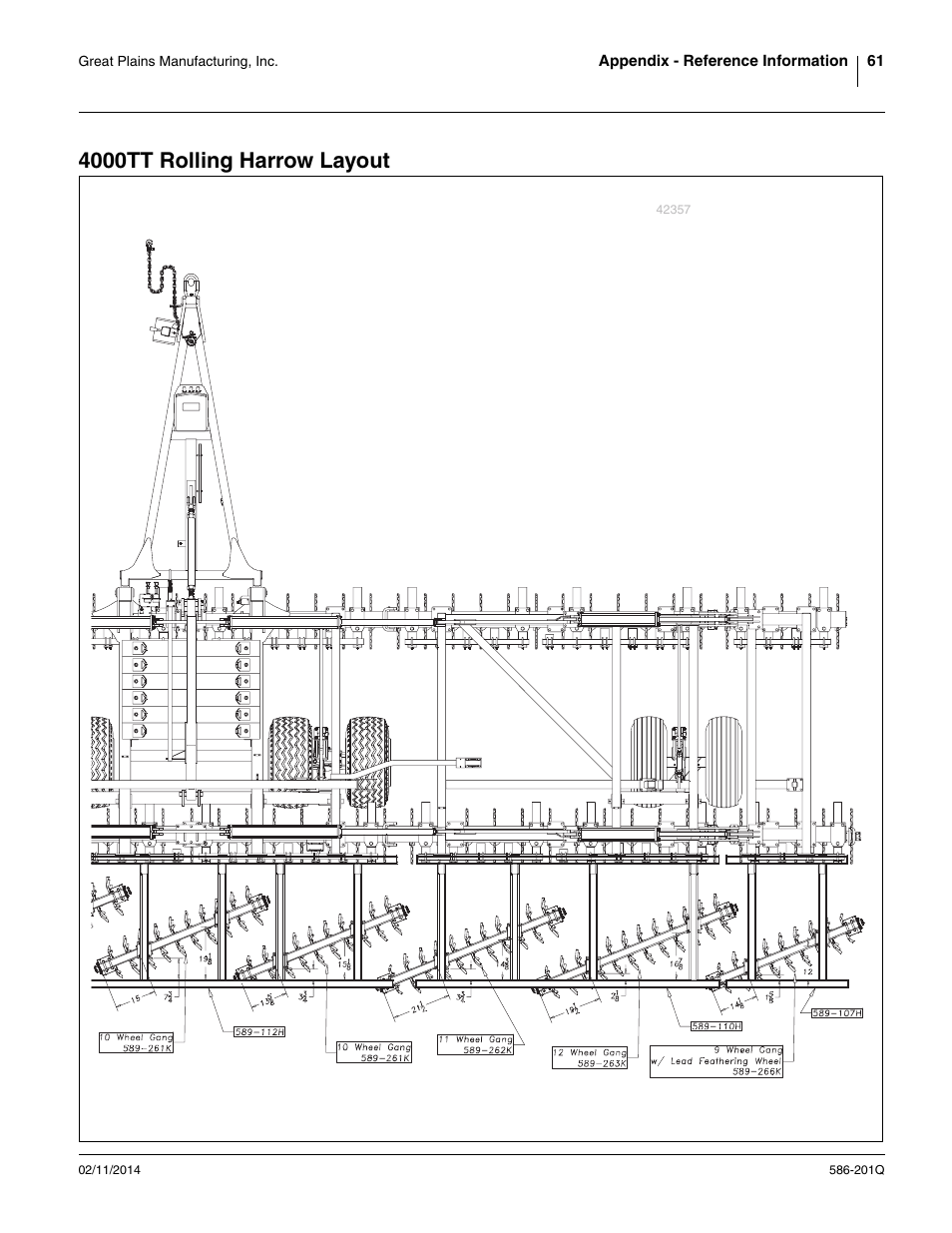 4000tt rolling harrow layout | Great Plains 4000TT Predelivery Manual User Manual | Page 65 / 72