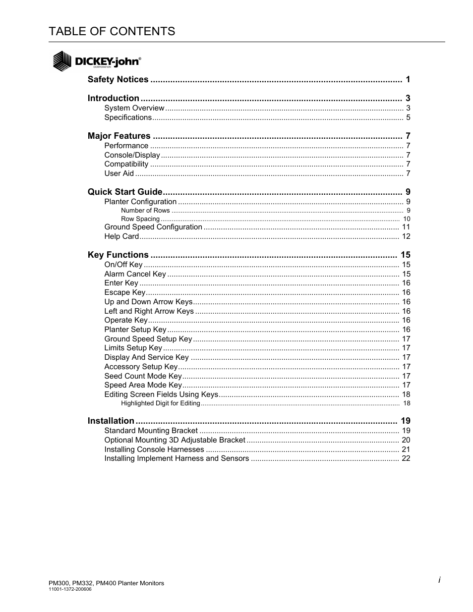 Great Plains PM400 Monitor Operator User Manual | Page 3 / 60