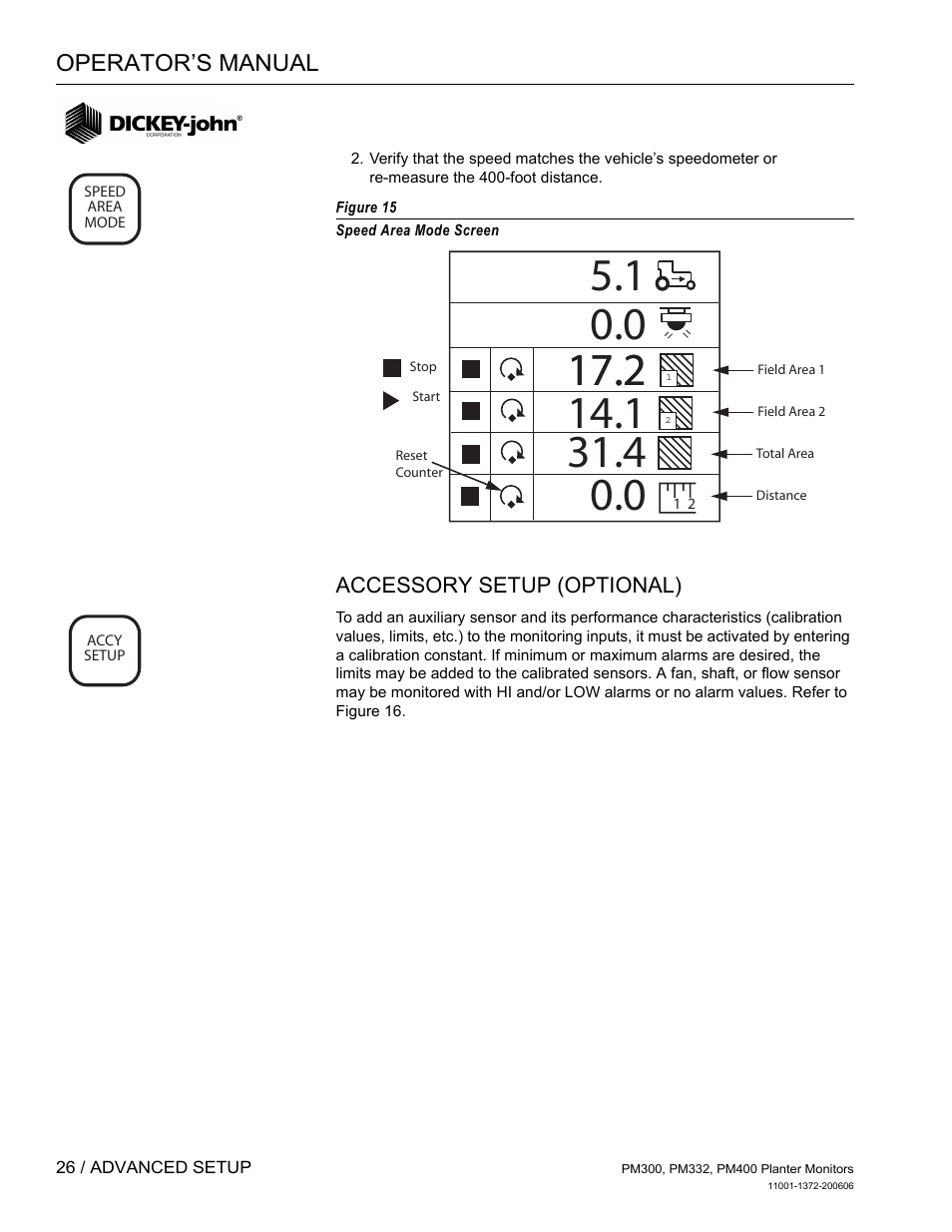 Accessory setup (optional) | Great Plains PM400 Monitor Operator User Manual | Page 32 / 60