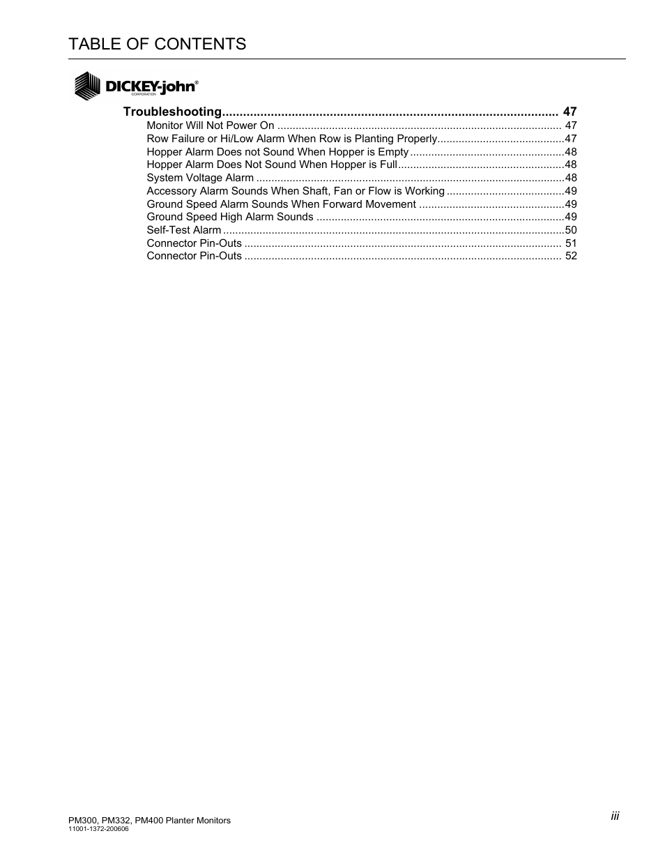 Great Plains PM400 Monitor Operator User Manual | Page 5 / 60