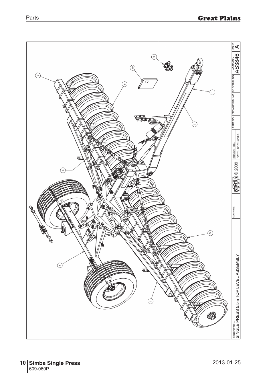 Great Plains Simba Single Press Parts Manual User Manual | Page 10 / 122