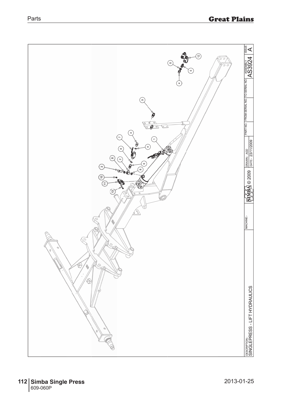 Great Plains Simba Single Press Parts Manual User Manual | Page 112 / 122