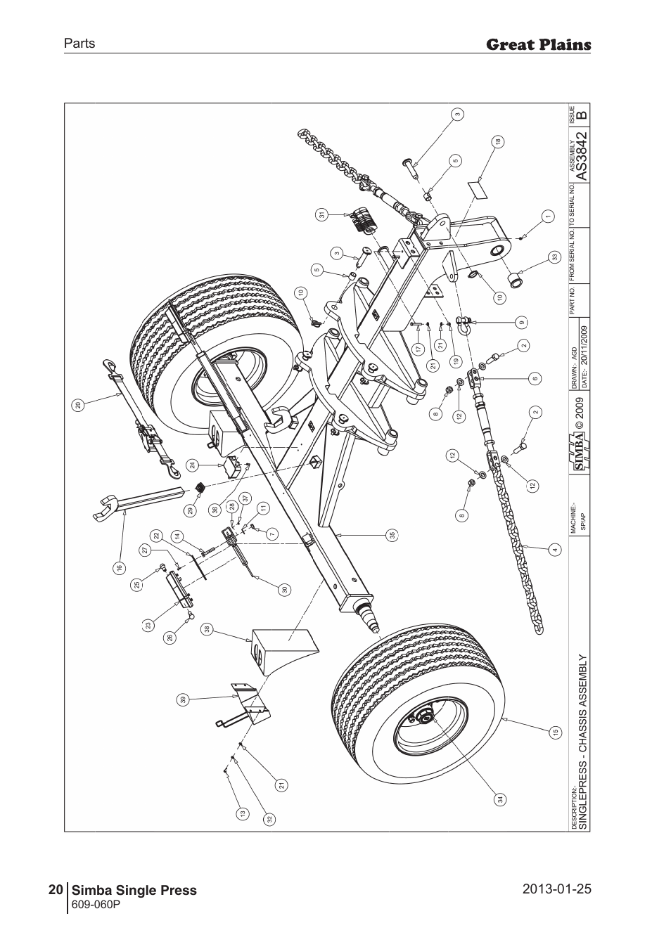 Great Plains Simba Single Press Parts Manual User Manual | Page 20 / 122