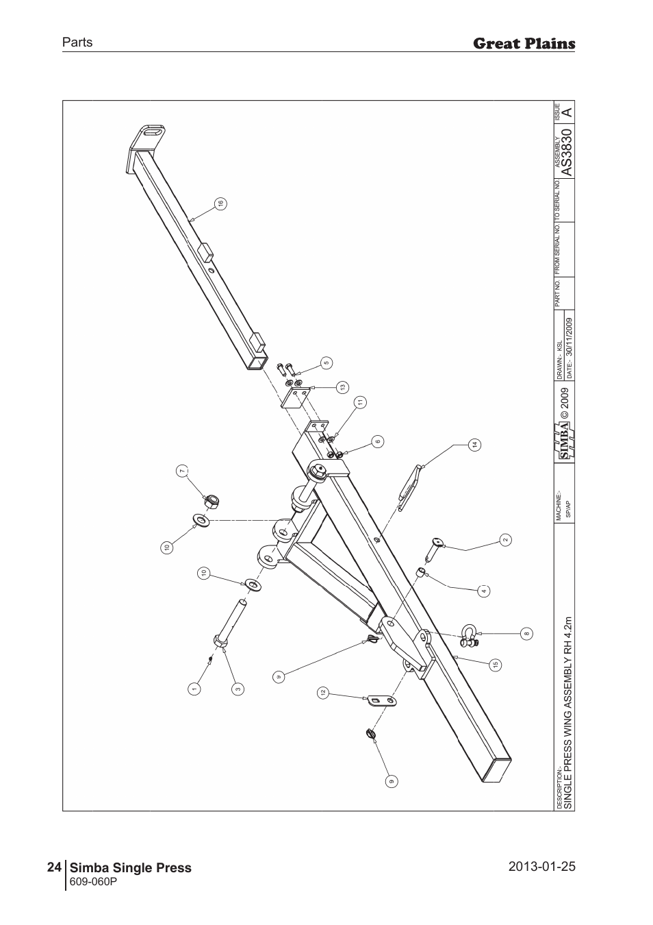 Great Plains Simba Single Press Parts Manual User Manual | Page 24 / 122