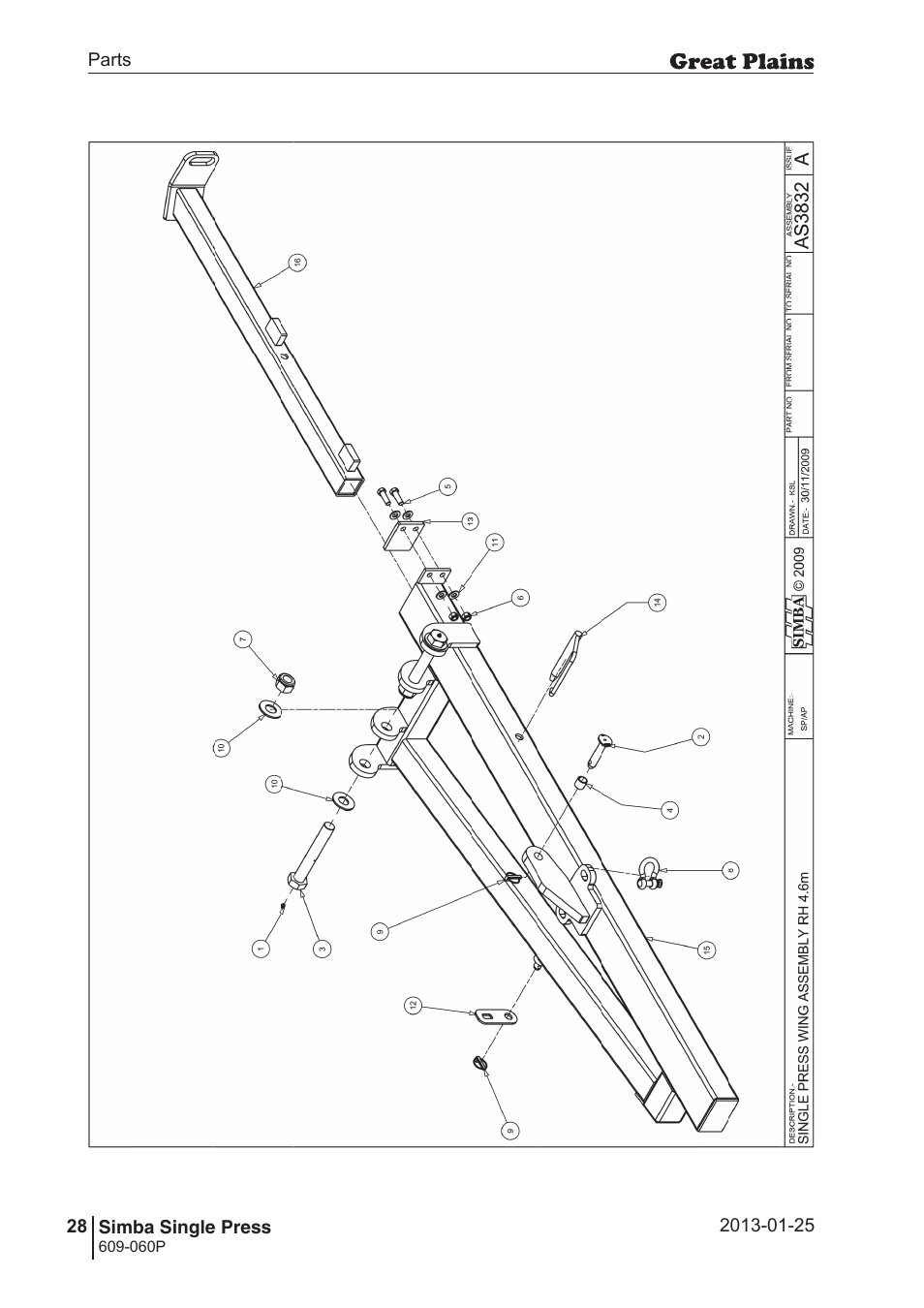 Great Plains Simba Single Press Parts Manual User Manual | Page 28 / 122