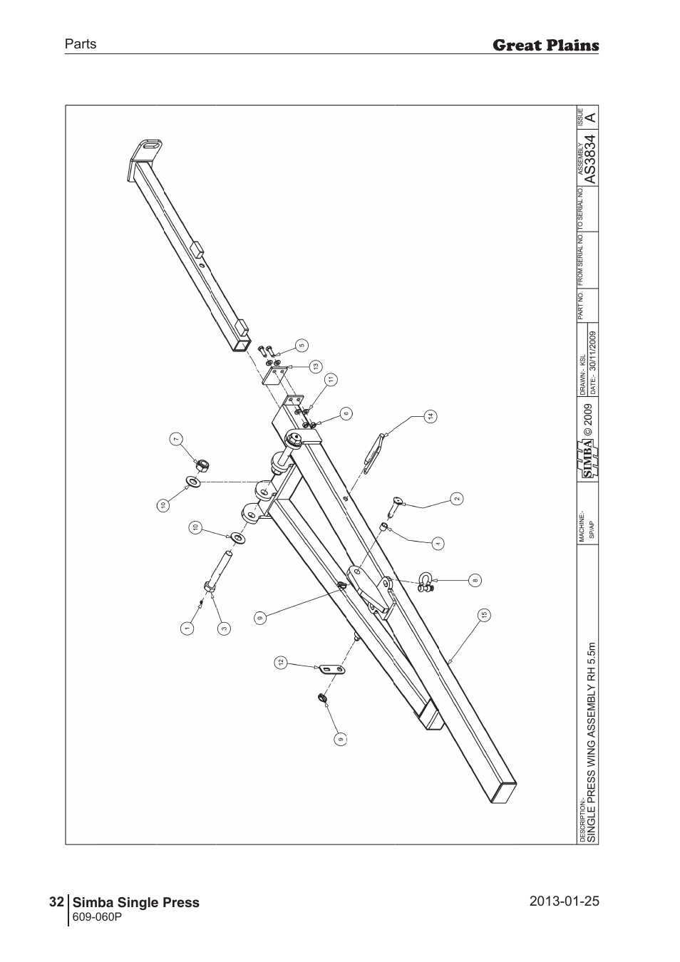 Great Plains Simba Single Press Parts Manual User Manual | Page 32 / 122