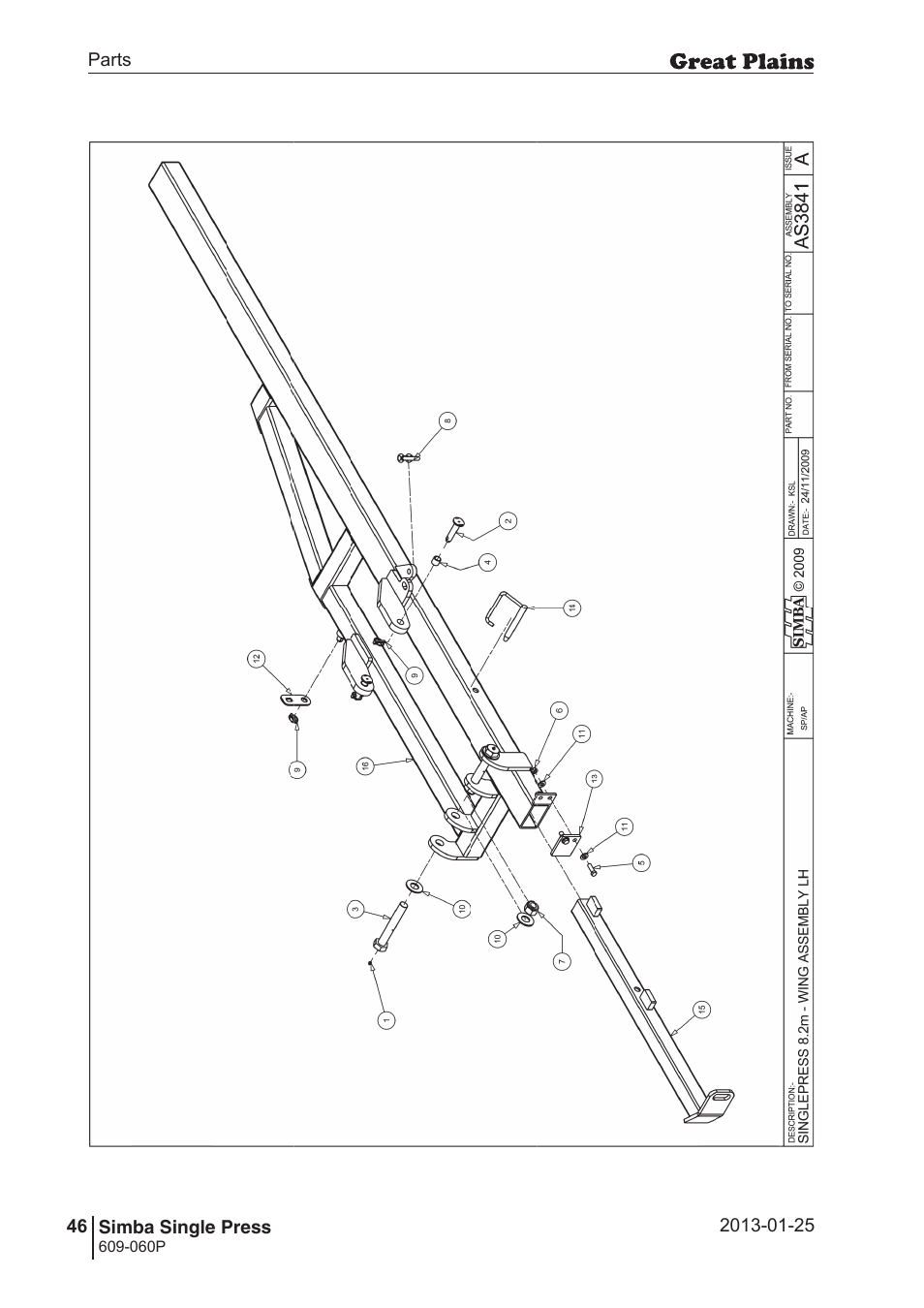 Great Plains Simba Single Press Parts Manual User Manual | Page 46 / 122