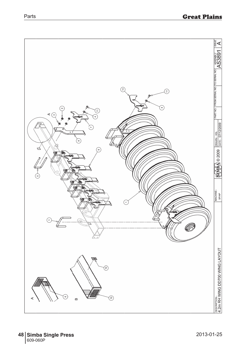 Great Plains Simba Single Press Parts Manual User Manual | Page 48 / 122