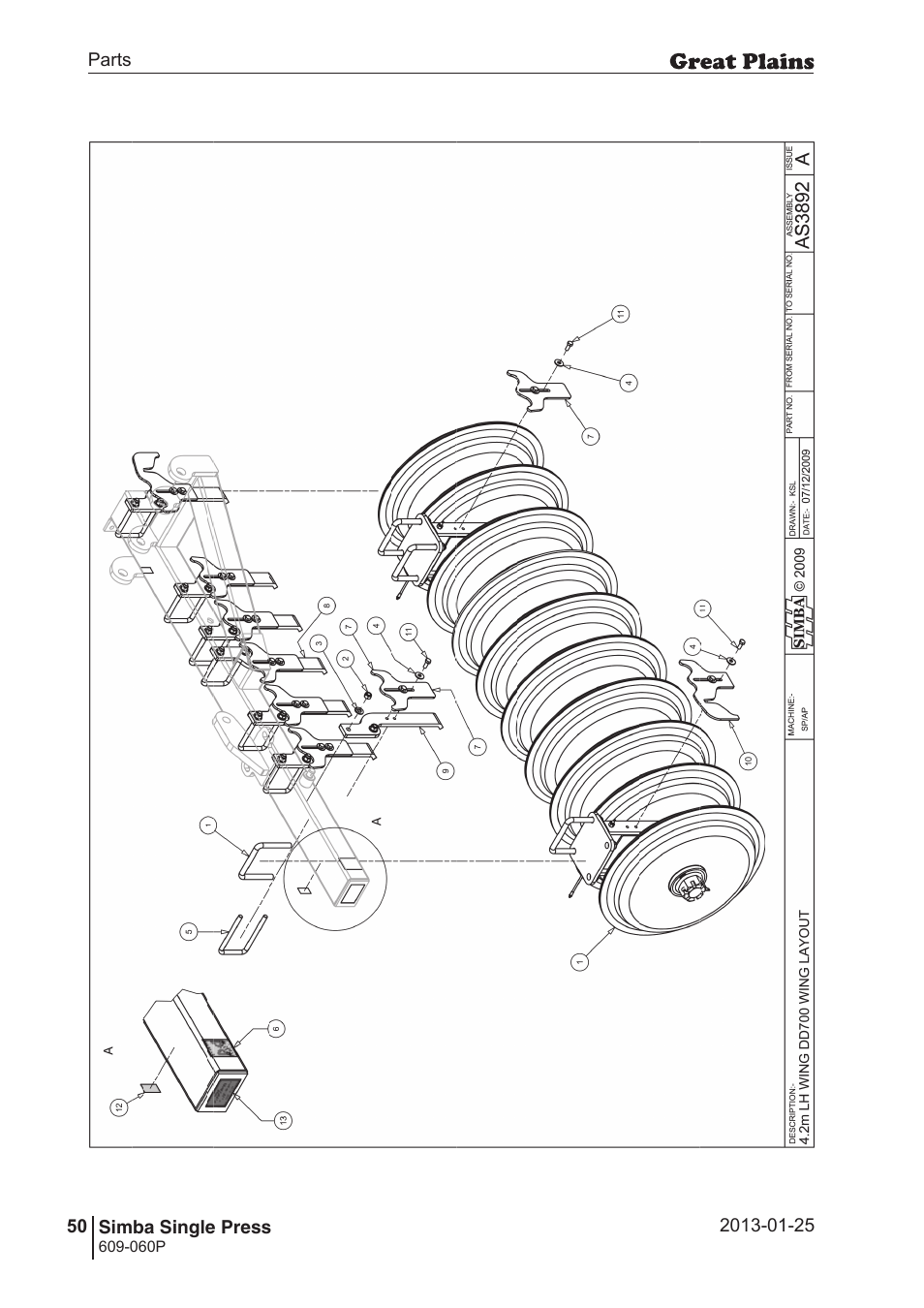 Great Plains Simba Single Press Parts Manual User Manual | Page 50 / 122