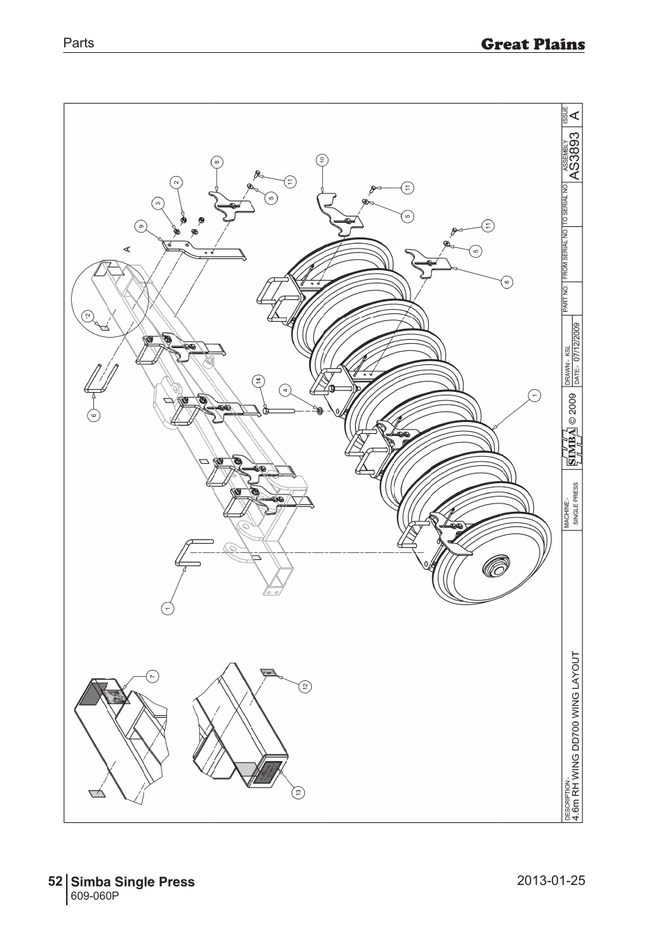 Great Plains Simba Single Press Parts Manual User Manual | Page 52 / 122