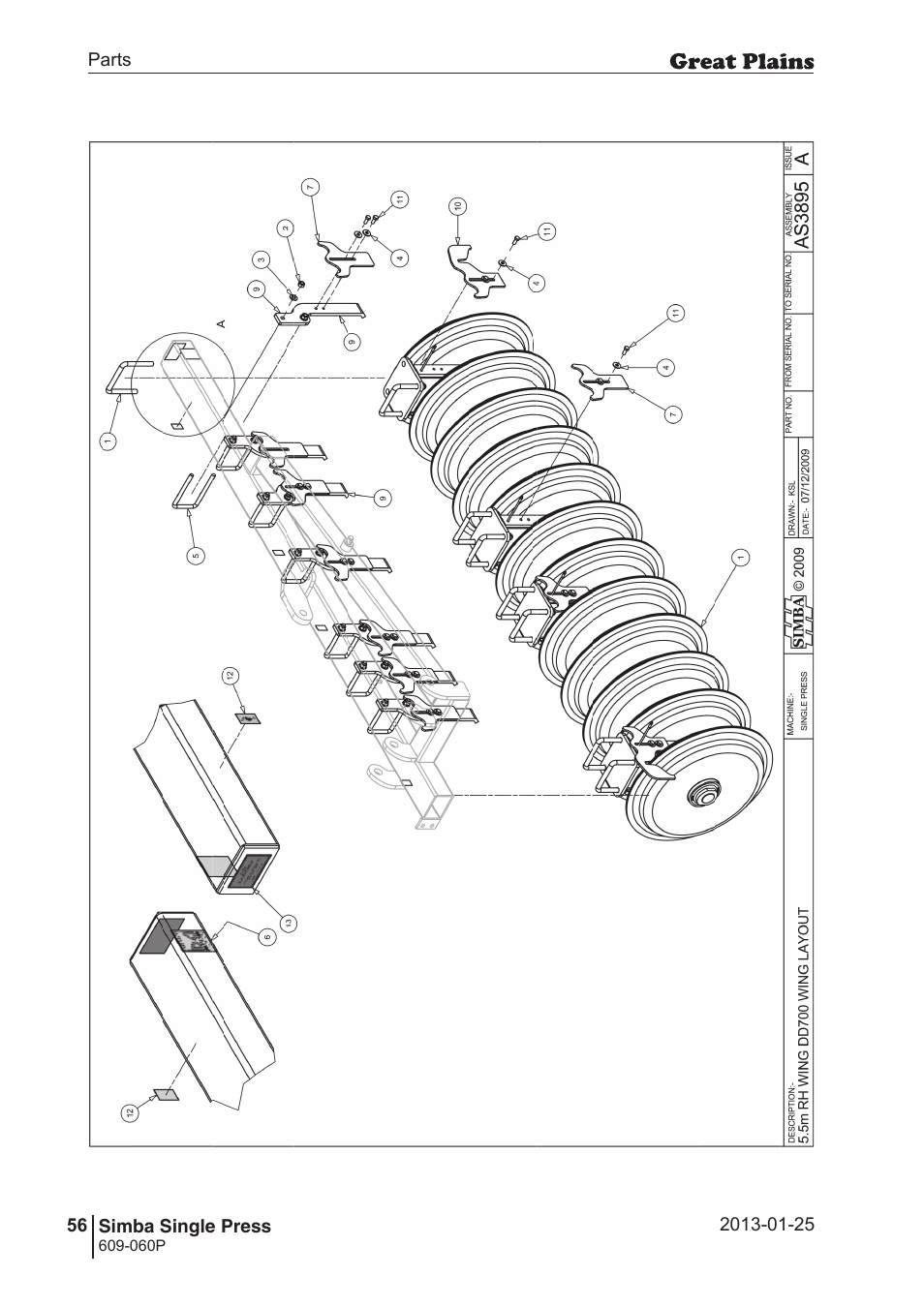 Great Plains Simba Single Press Parts Manual User Manual | Page 56 / 122