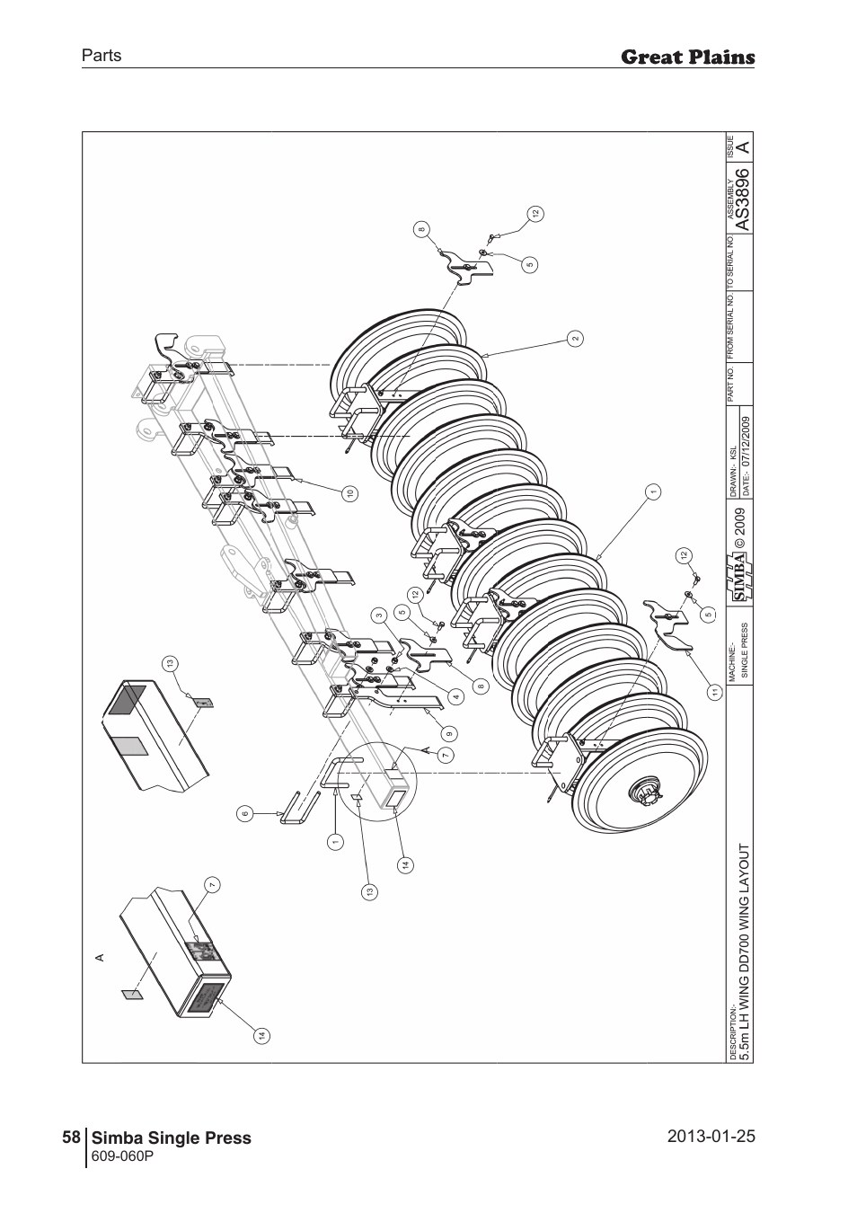 Great Plains Simba Single Press Parts Manual User Manual | Page 58 / 122