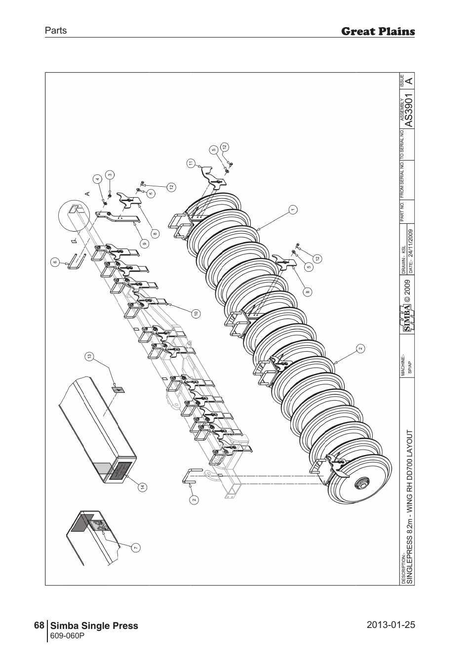 Great Plains Simba Single Press Parts Manual User Manual | Page 68 / 122