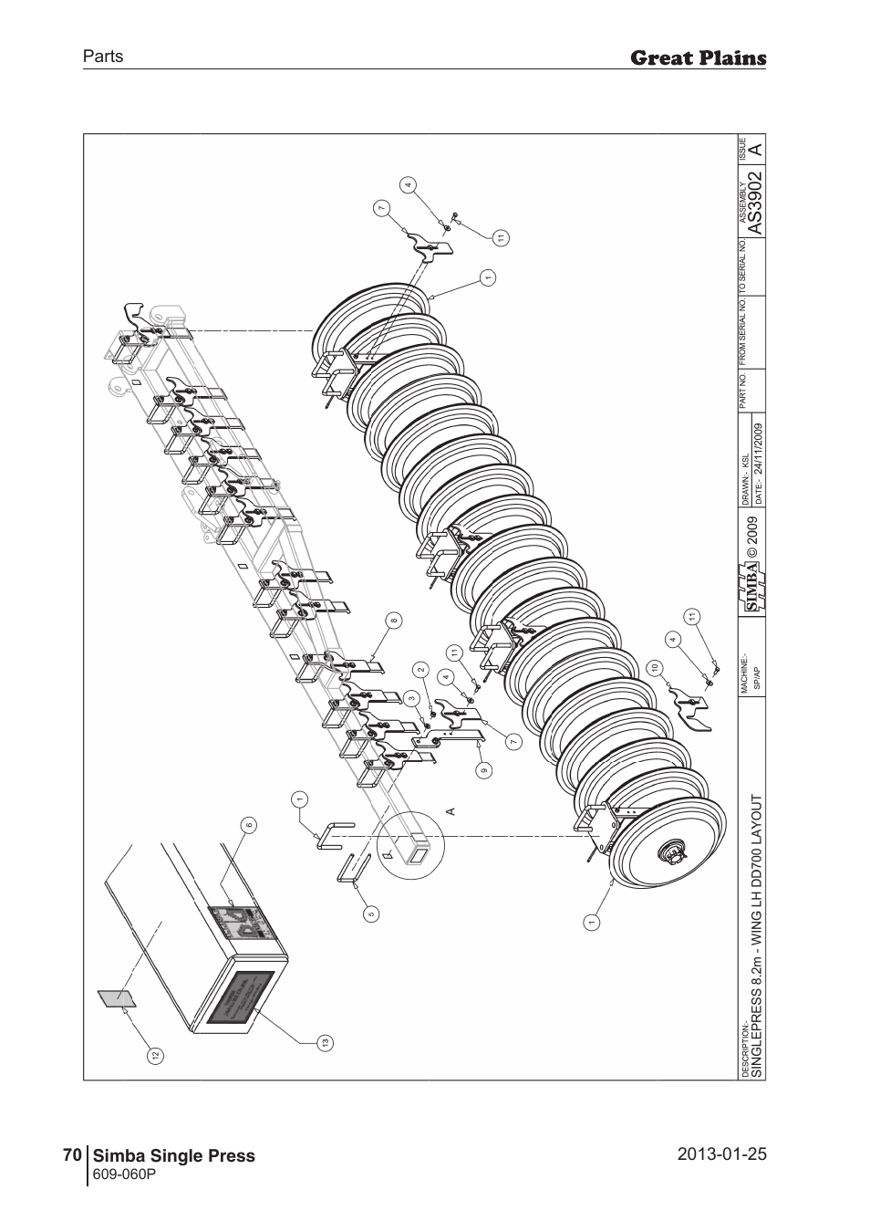 Great Plains Simba Single Press Parts Manual User Manual | Page 70 / 122