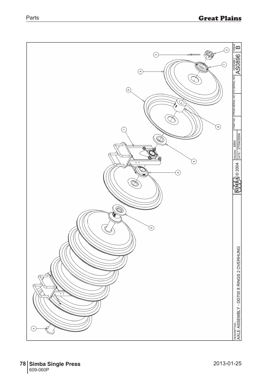 Great Plains Simba Single Press Parts Manual User Manual | Page 78 / 122