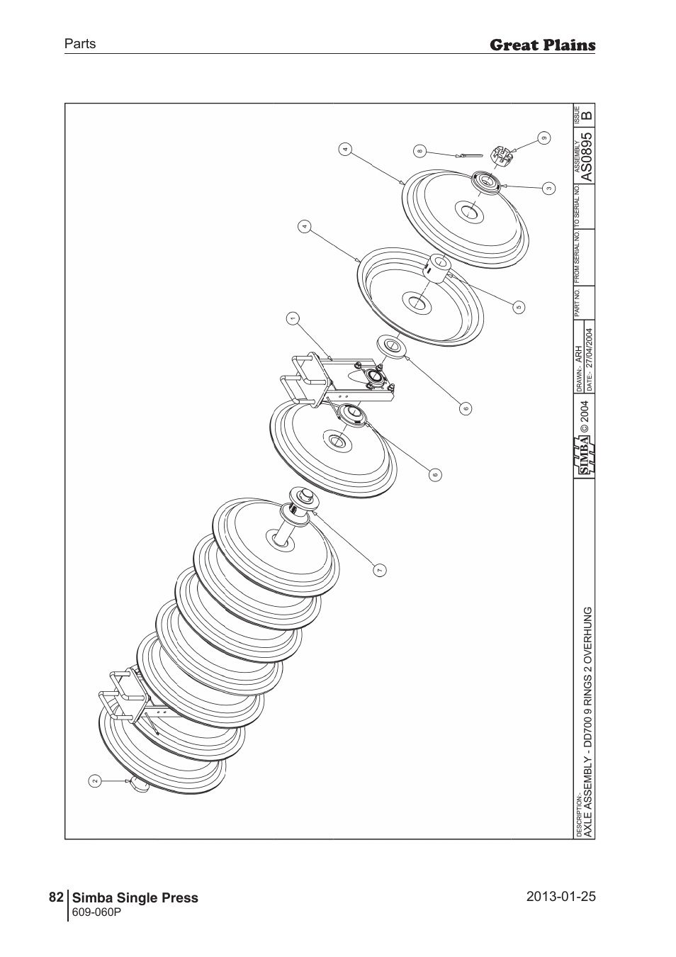 Great Plains Simba Single Press Parts Manual User Manual | Page 82 / 122