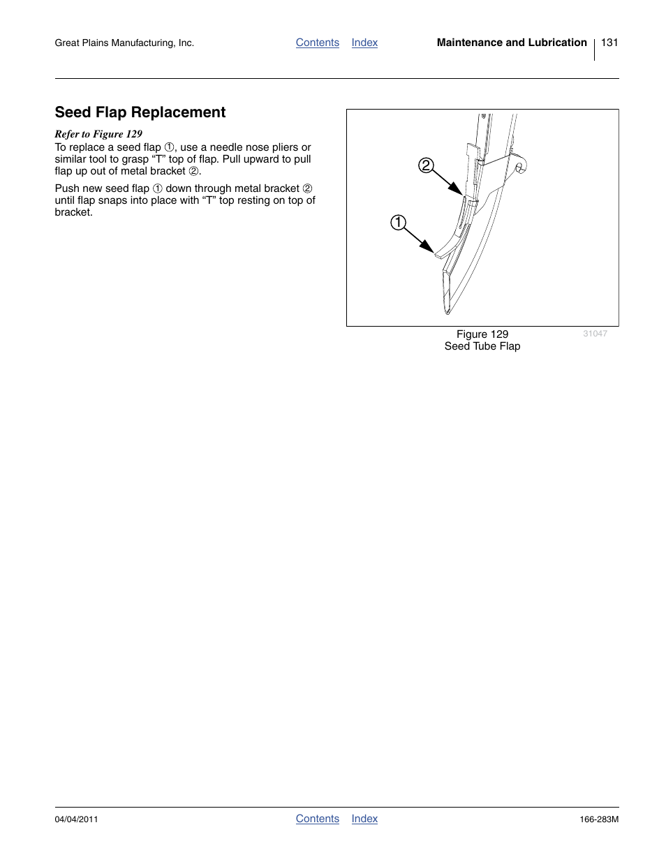 Seed flap replacement | Great Plains NTA2007HD Operator Manual User Manual | Page 135 / 178