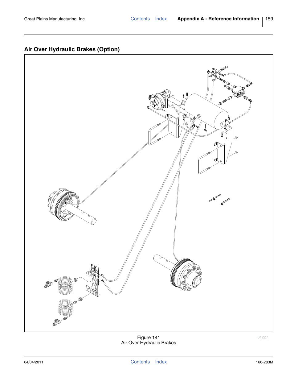 Air over hydraulic brakes (option) | Great Plains NTA2007HD Operator Manual User Manual | Page 163 / 178