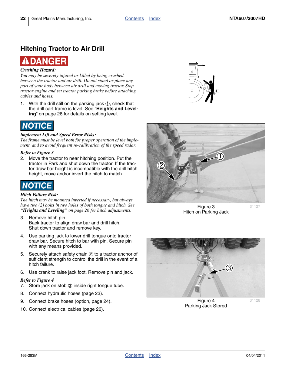 Hitching tractor to air drill | Great Plains NTA2007HD Operator Manual User Manual | Page 26 / 178
