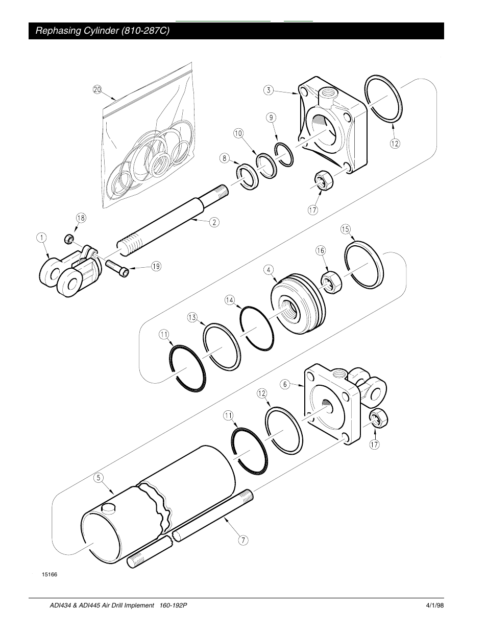 Rephasing cylinder (810-287c) -11, Table of contents index | Great Plains ADI445 Parts Manual User Manual | Page 74 / 87